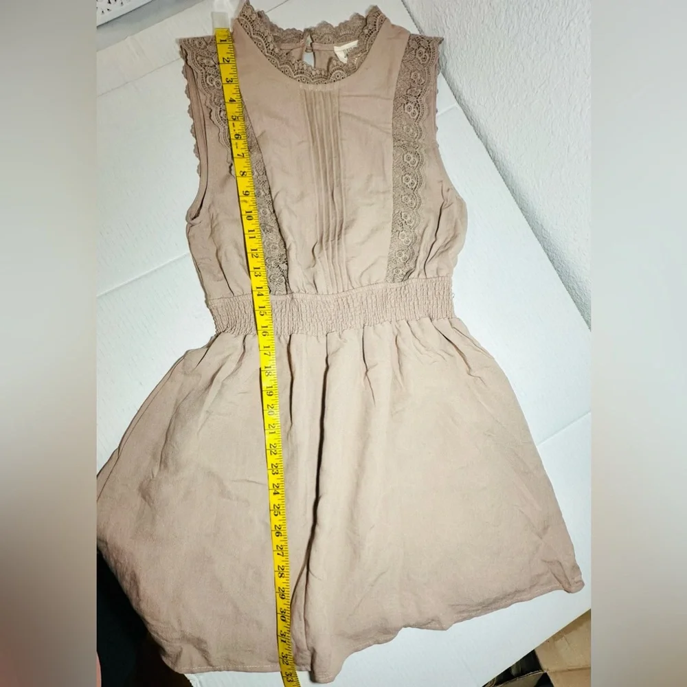 Sweet Wanderer Women’s‎ Brown Sleeveless Midi Elastic Waist Dress in Size L NEW